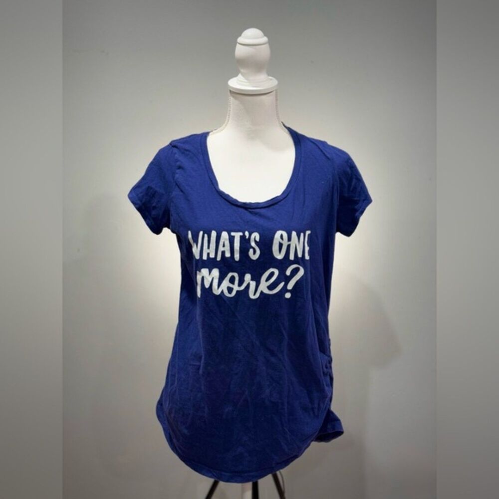 SALE! Navy Bloom Maternity Funny T-Shirt Size L EUC
